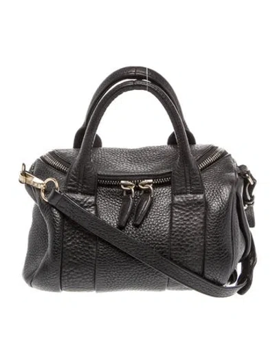 Pre-owned Alexander Wang Leather Top Handle Bag In Black
