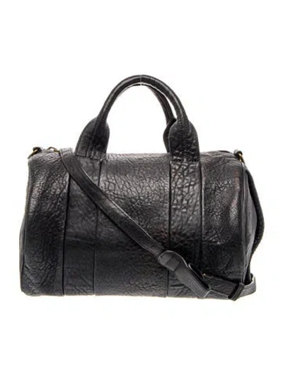 Pre-owned Alexander Wang Leather Top Handle Bag In Black