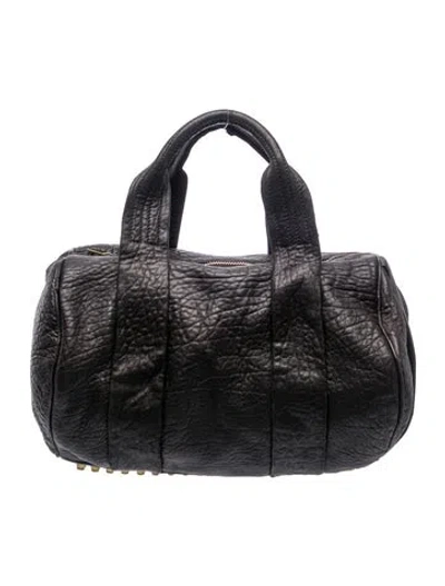 Pre-owned Alexander Wang Leather Top Handle Bag In Black