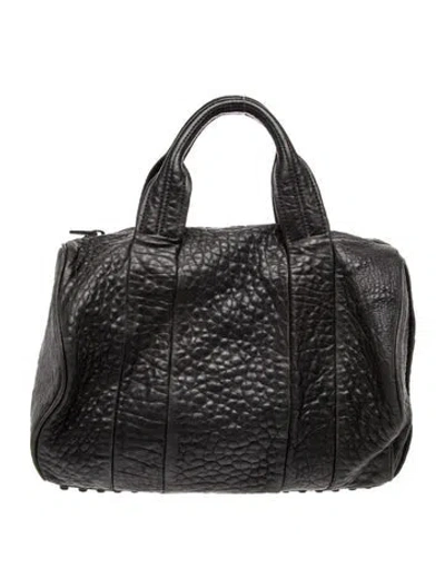 Pre-owned Alexander Wang Leather Top Handle Bag In Black