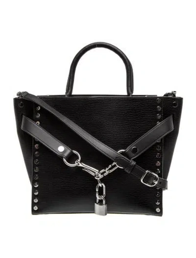 Pre-owned Alexander Wang Leather Top Handle Bag In Black