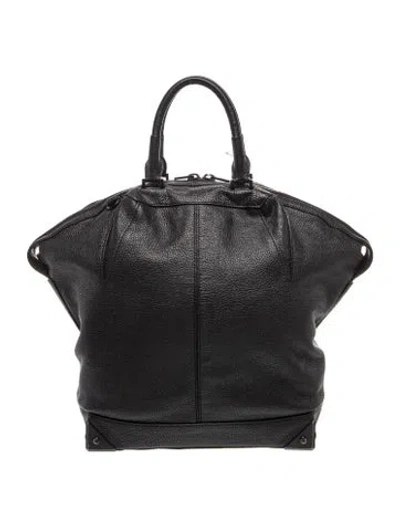 Pre-owned Alexander Wang Leather Top Handle Bag In Black