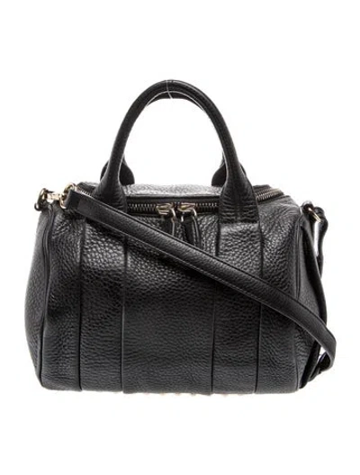 Pre-owned Alexander Wang Leather Top Handle Bag In Black