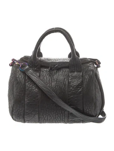 Pre-owned Alexander Wang Leather Top Handle Bag In Black/grey