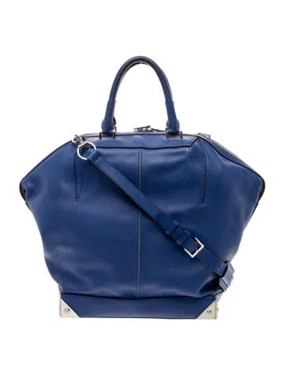 Pre-owned Alexander Wang Leather Top Handle Bag In Blue