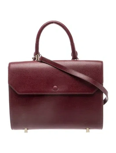Pre-owned Alexander Wang Leather Top Handle Bag In Burgundy