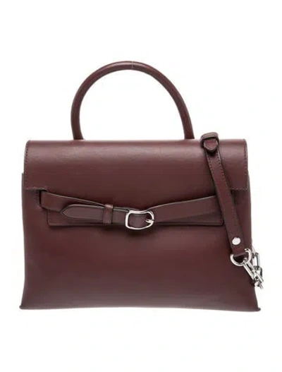 Pre-owned Alexander Wang Leather Top Handle Bag In Burgundy