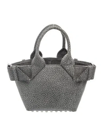 Pre-owned Alexander Wang Leather Top Handle Bag In Grey