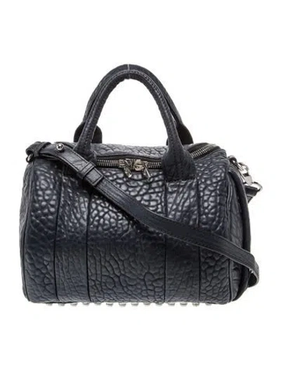 Pre-owned Alexander Wang Leather Top Handle Bag In Grey