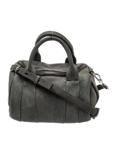 Pre-owned Alexander Wang Leather Top Handle Bag In Grey