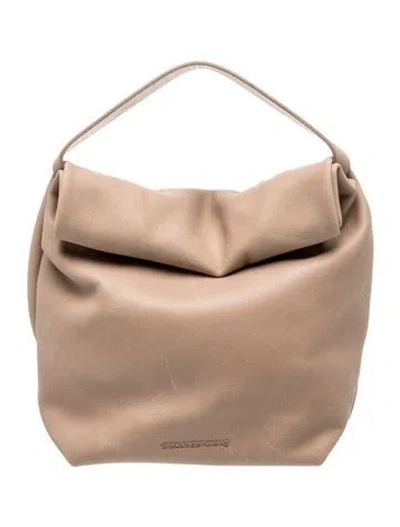 Pre-owned Alexander Wang Leather Top Handle Bag In Neutral