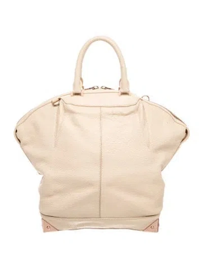Pre-owned Alexander Wang Leather Top Handle Bag In Neutrals