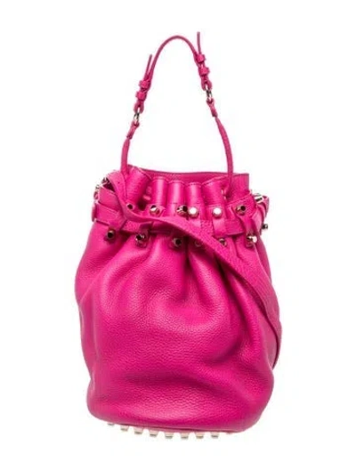 Pre-owned Alexander Wang Leather Top Handle Bag In Pink