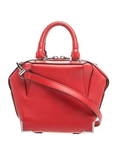Pre-owned Alexander Wang Leather Top Handle Bag In Red