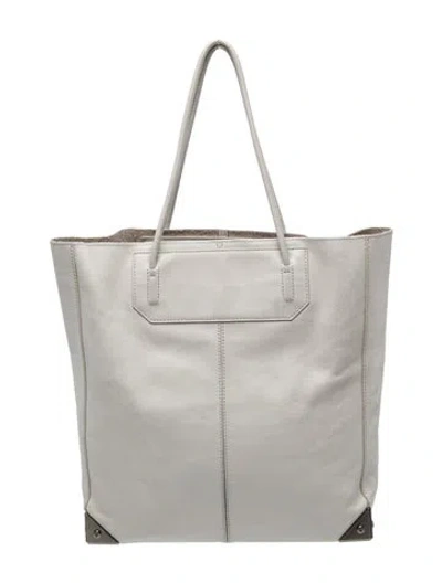 Pre-owned Alexander Wang Leather Top Handle Bag In Silver