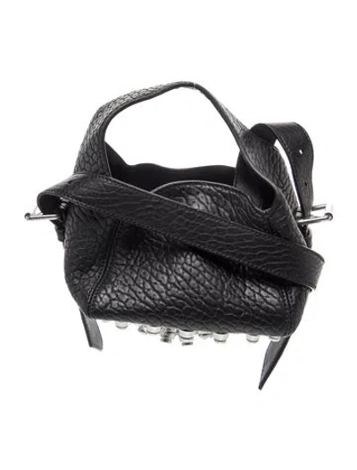 Pre-owned Alexander Wang Leather Top Handle Bag W/ Tags In Black