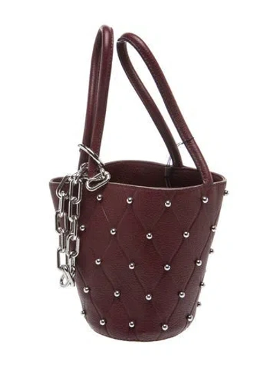 Pre-owned Alexander Wang Leather Top Handle Bag W/ Tags In Burgundy
