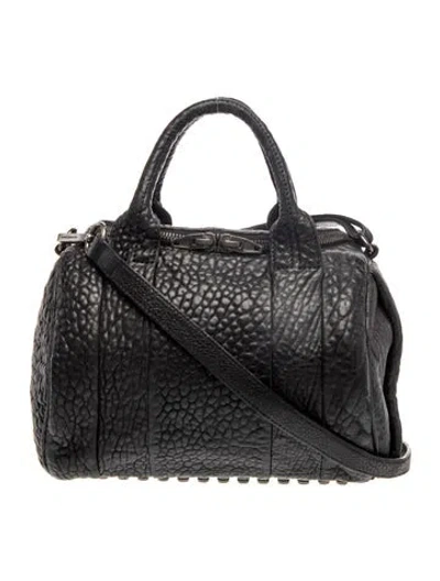 Pre-owned Alexander Wang Leather Top Handle Bag In White