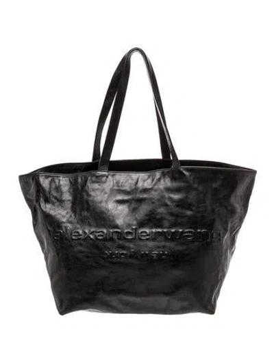 Pre-owned Alexander Wang Leather Tote In Black