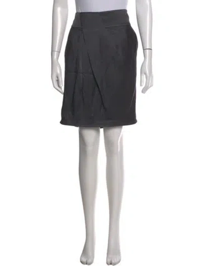 Pre-owned Alexander Wang Leather Trim Embellishment Knee-length Skirt In Black