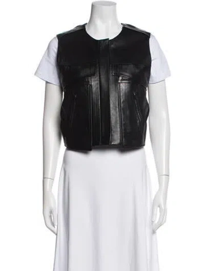 Pre-owned Alexander Wang Leather Vest In Black