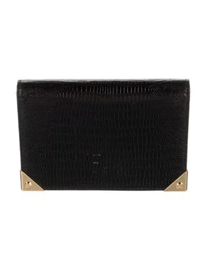 Pre-owned Alexander Wang Leather Wallet In Black
