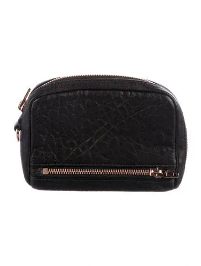 Pre-owned Alexander Wang Leather Wallet In Black