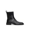 Alexander Wang Throttle Leather Ankle Boots In Black