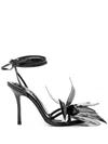 Alexander Wang Leonie 105mm Ankle Strap Sandal In Black