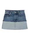 Alexander Wang Light Blue Denim Mini Skirt With Flap