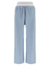 Alexander Wang Wide Leg Joggers With Logo Elastic Waistband