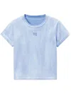 Alexander Wang Light Blue Distressed T-shirt In Light Blue