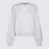Alexander Wang Cotton Sweatshirt With Wang Print In Light Heather Grey