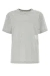 Alexander Wang Oversized Cotton T-shirt In Grey Melange In Light Grey