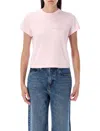 Alexander Wang Cotton Shrunken Logo T-shirt Clothing In Pink