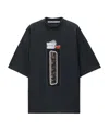Alexander Wang Oversized Plain Knit Short-sleeved T-shirt With Lighter Pattern In Multi