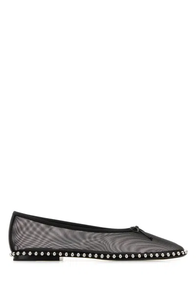 ALEXANDER WANG ALEXANDER WANG BLACK MESH LINA BALLERINAS