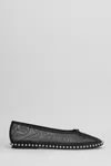 Alexander Wang Lina Studded Mesh Ballet Flats In Black