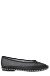 Alexander Wang Lina Studded Mesh Ballet Flats In Black