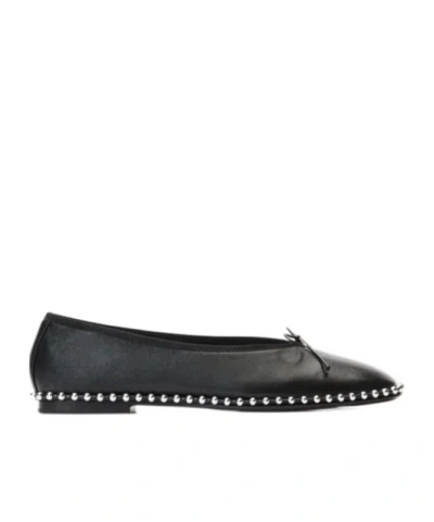 Alexander Wang Lina Ballchain Ballerinas In Black