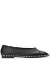Alexander Wang Lina Ballchain Ballerinas In Schwarz