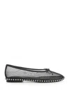 Alexander Wang Lina Ballchain Flat In Mesh In Black