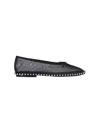 Alexander Wang Lina Studded Mesh Ballet Flats In Black