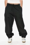 Alexander Wang Lined Nylon Pants With Ankle Zip In Black
