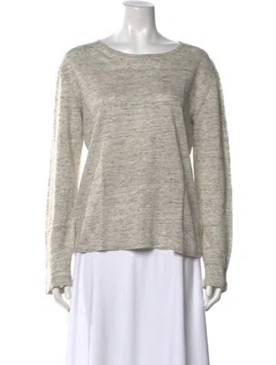 Pre-owned Alexander Wang Linen Crew Neck Sweater In Gray
