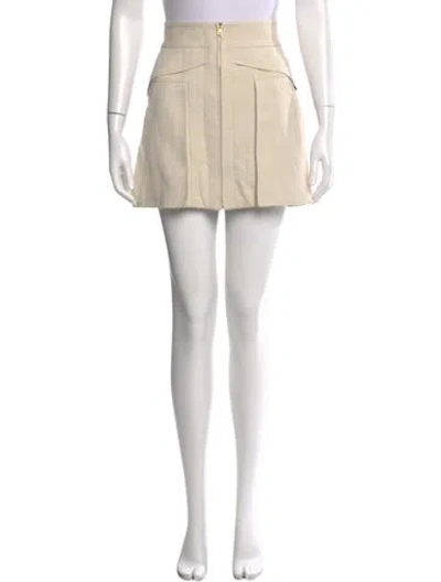Pre-owned Alexander Wang Linen Mini Skirt In Neutral