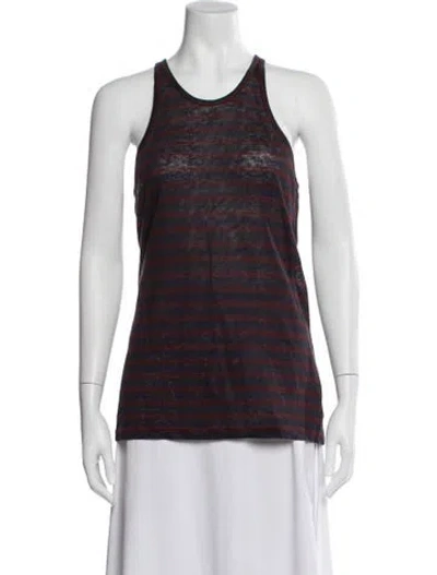 Pre-owned Alexander Wang Linen Striped Top In Multi