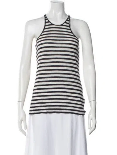 Pre-owned Alexander Wang Linen Striped Top In Neutral