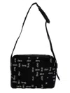 Alexander Wang Adjustable Strap Rectangular Woven Texture Shoulder Bag In Black