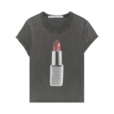 Pre-owned Alexander Wang Lipstick Graphic Tee 'black' | Women's Size S